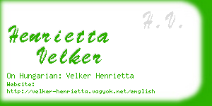 henrietta velker business card